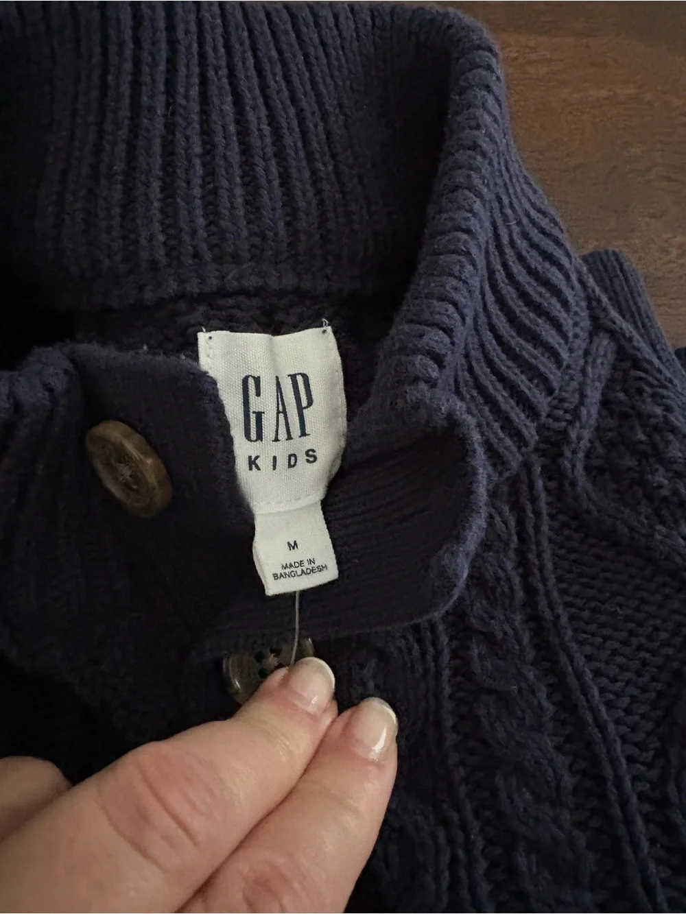GAP Kids Navy Cable Knit Sweater